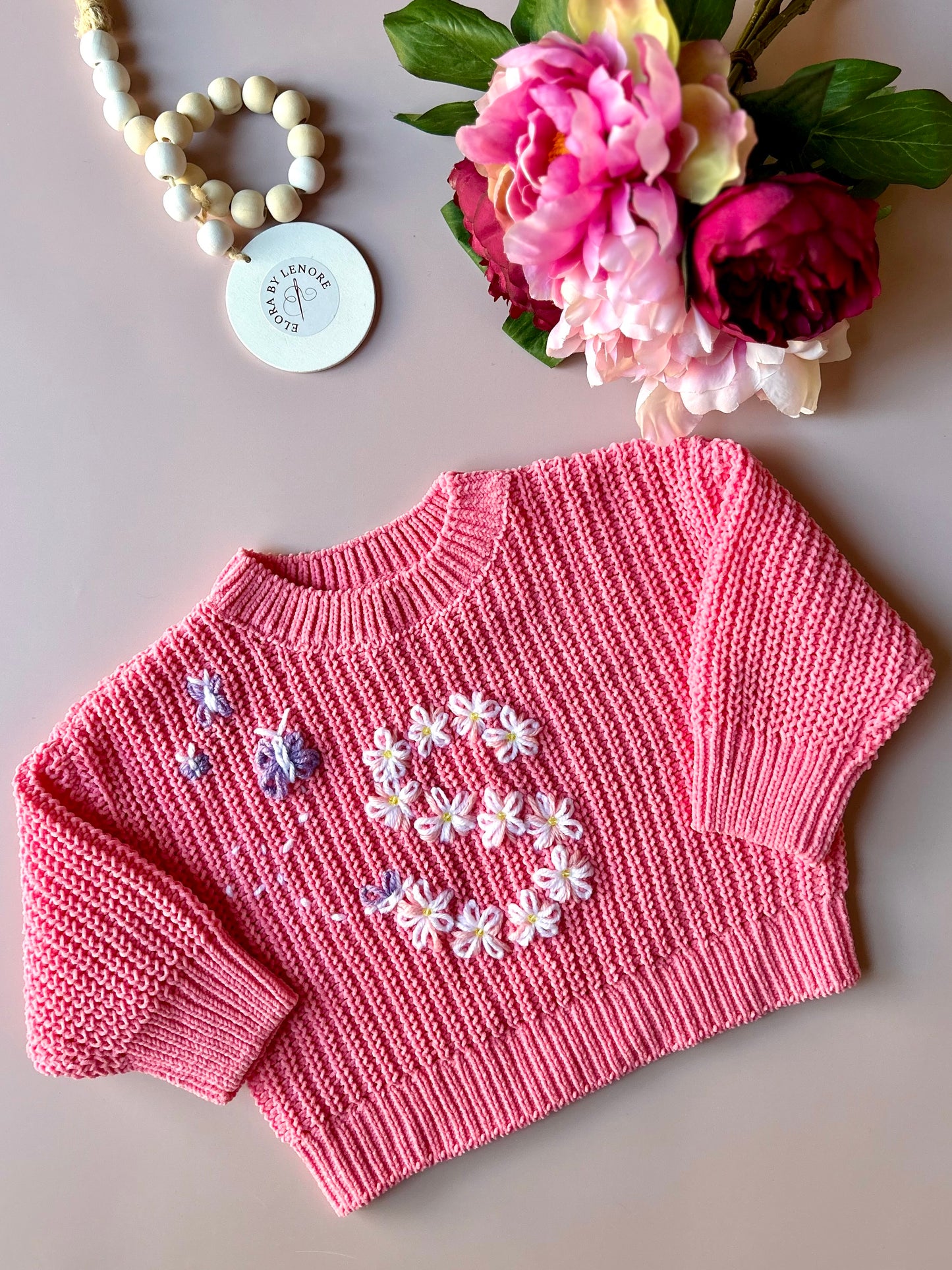 S, Swarovski Crystals & Butterflies, Pink, 12-18M
