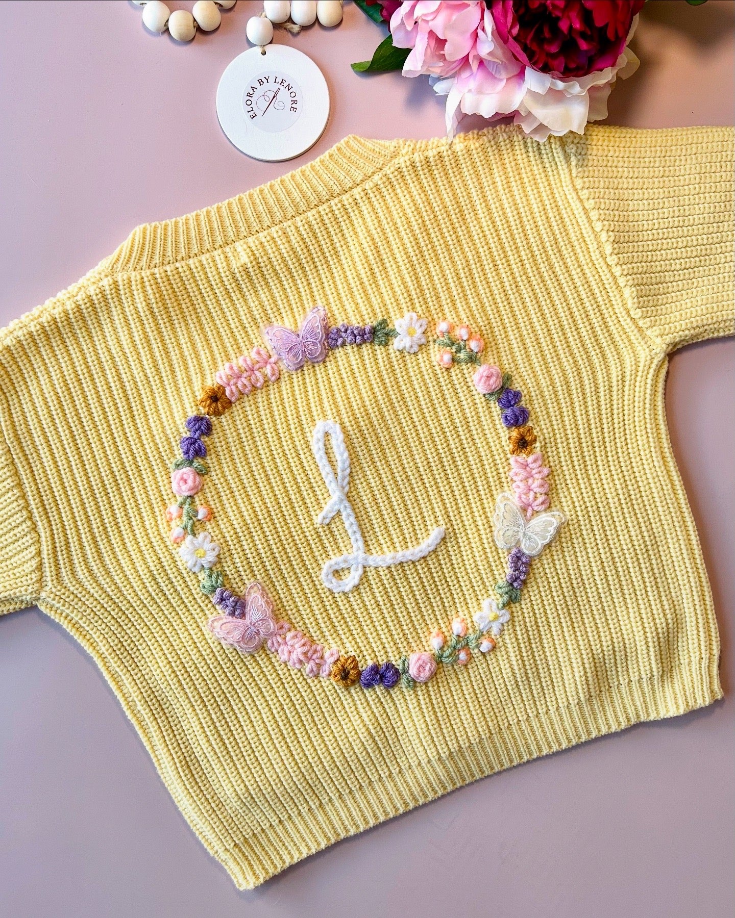 Floral Wreath - Cardigan Design