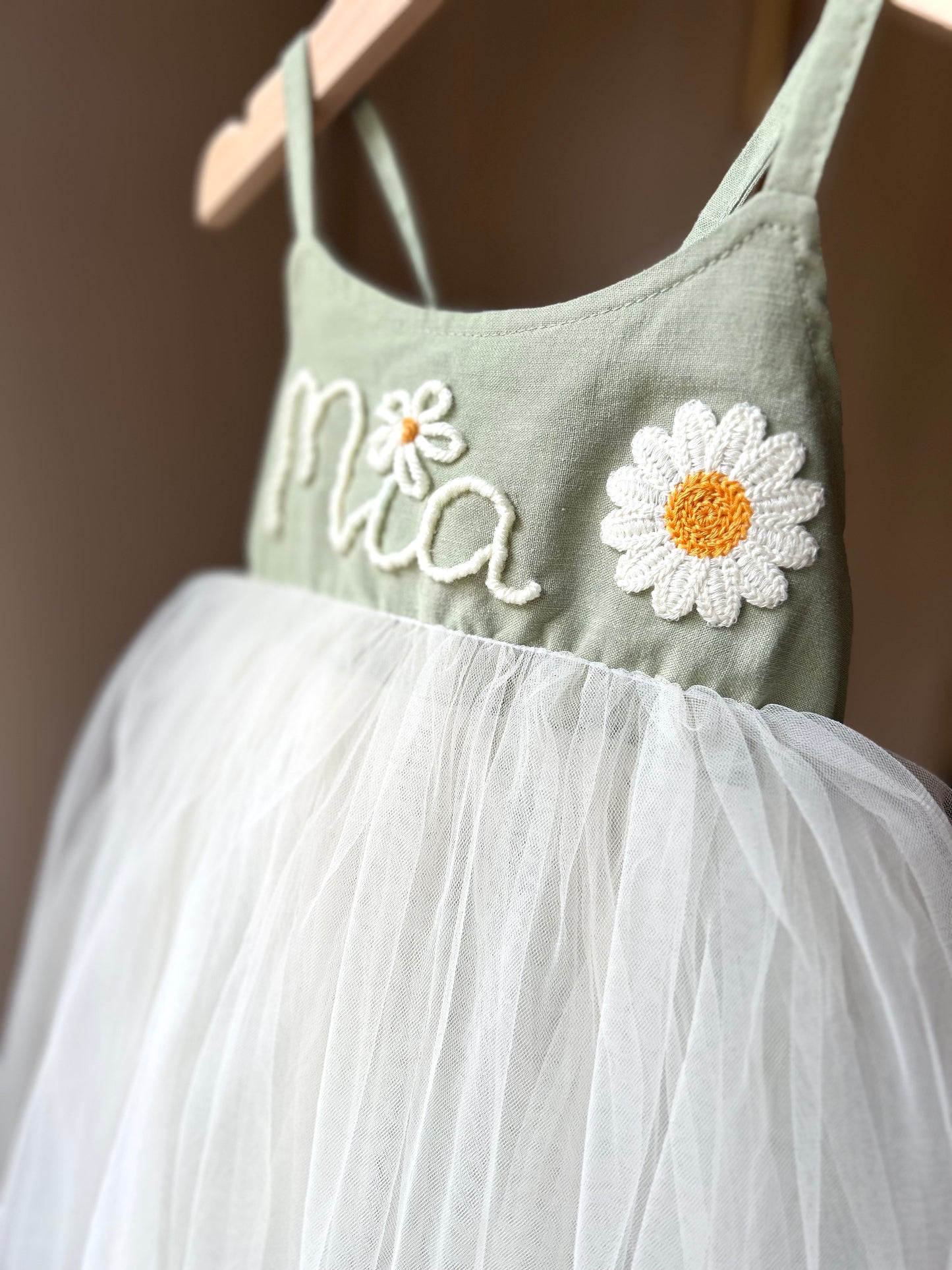 Mia Dress, Green, Size 3Y