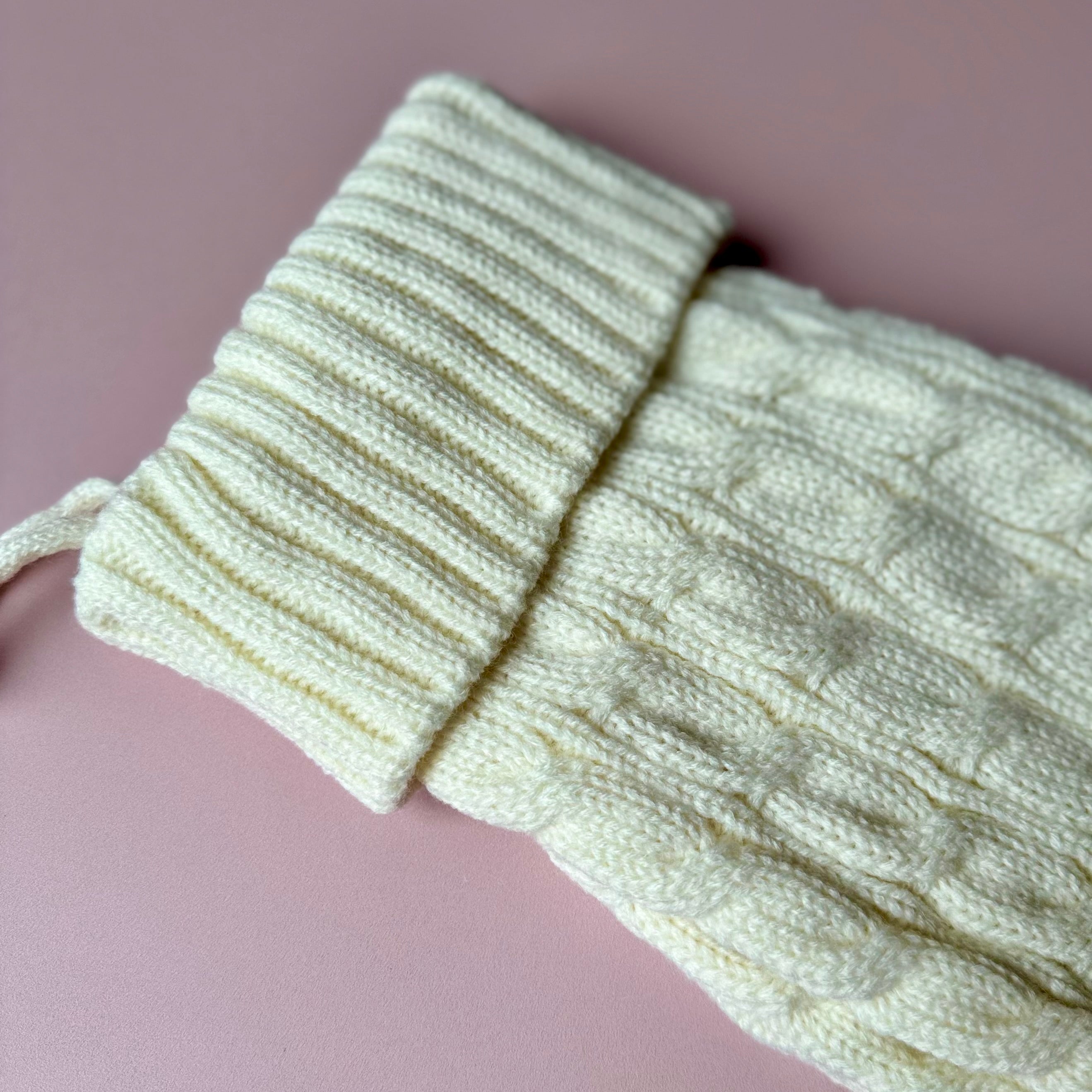 Cream Christmas stocking