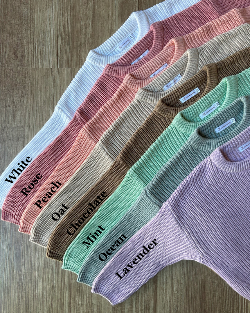 Jumper Colour Options for DIY Embroidery Kits