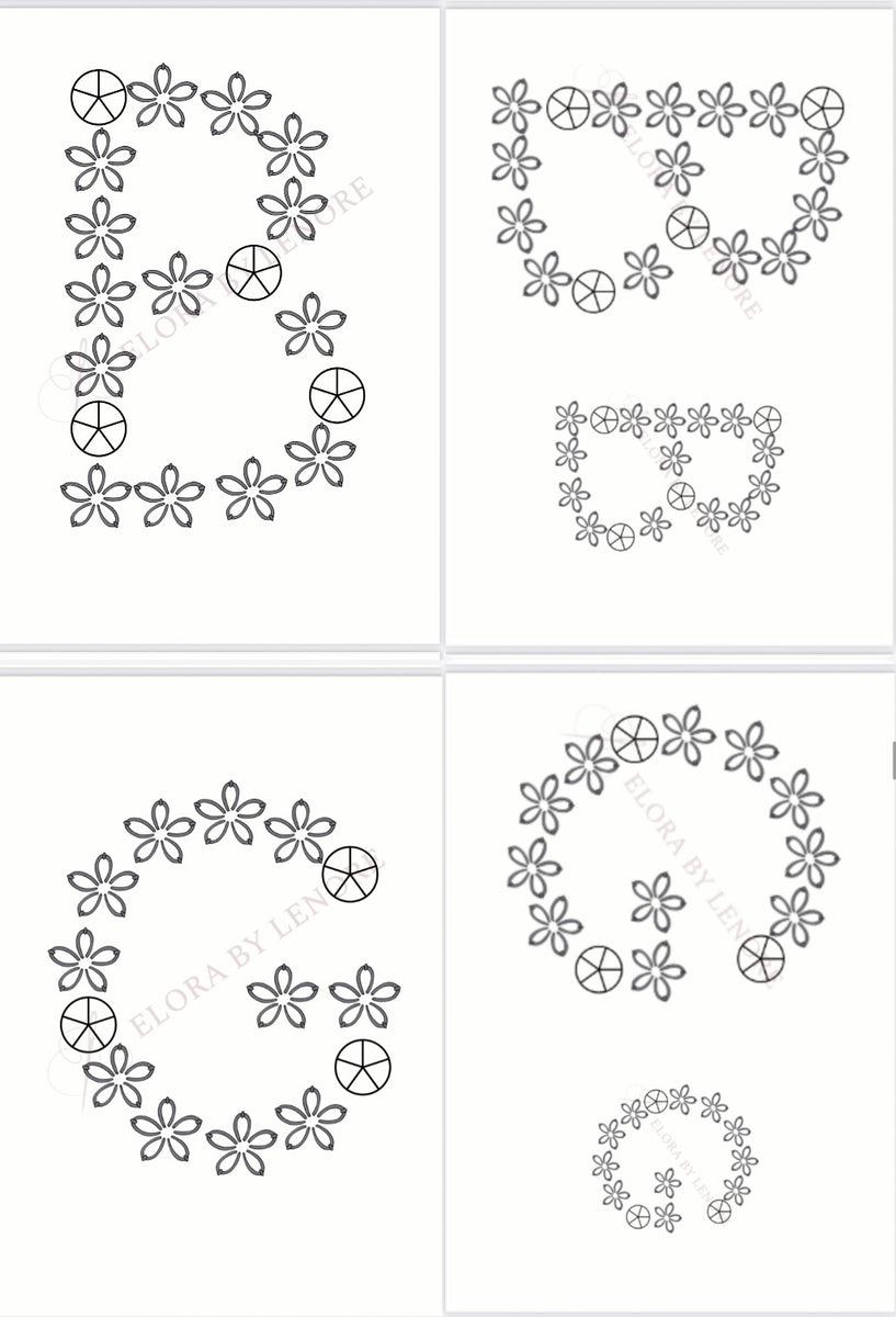 Floral Letters: Full Alphabet – Elora By Lenore