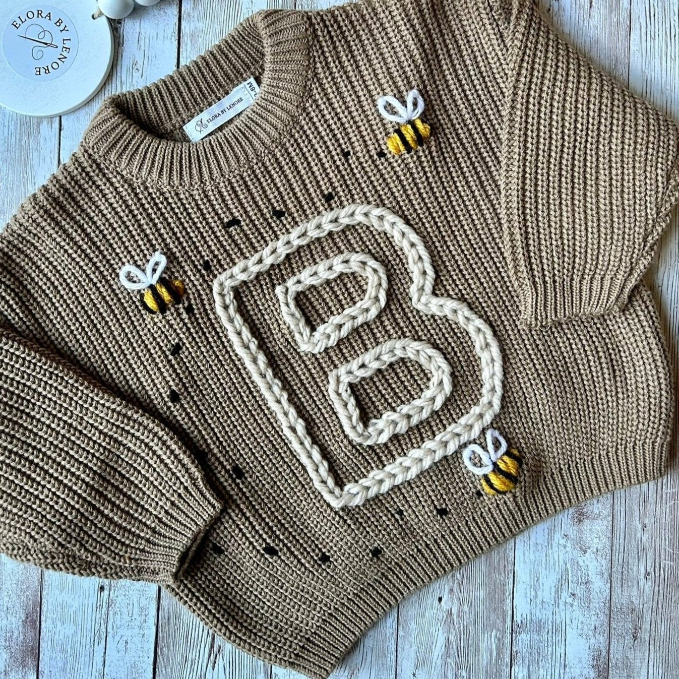 Single Letter Custom Knit Jumper - B