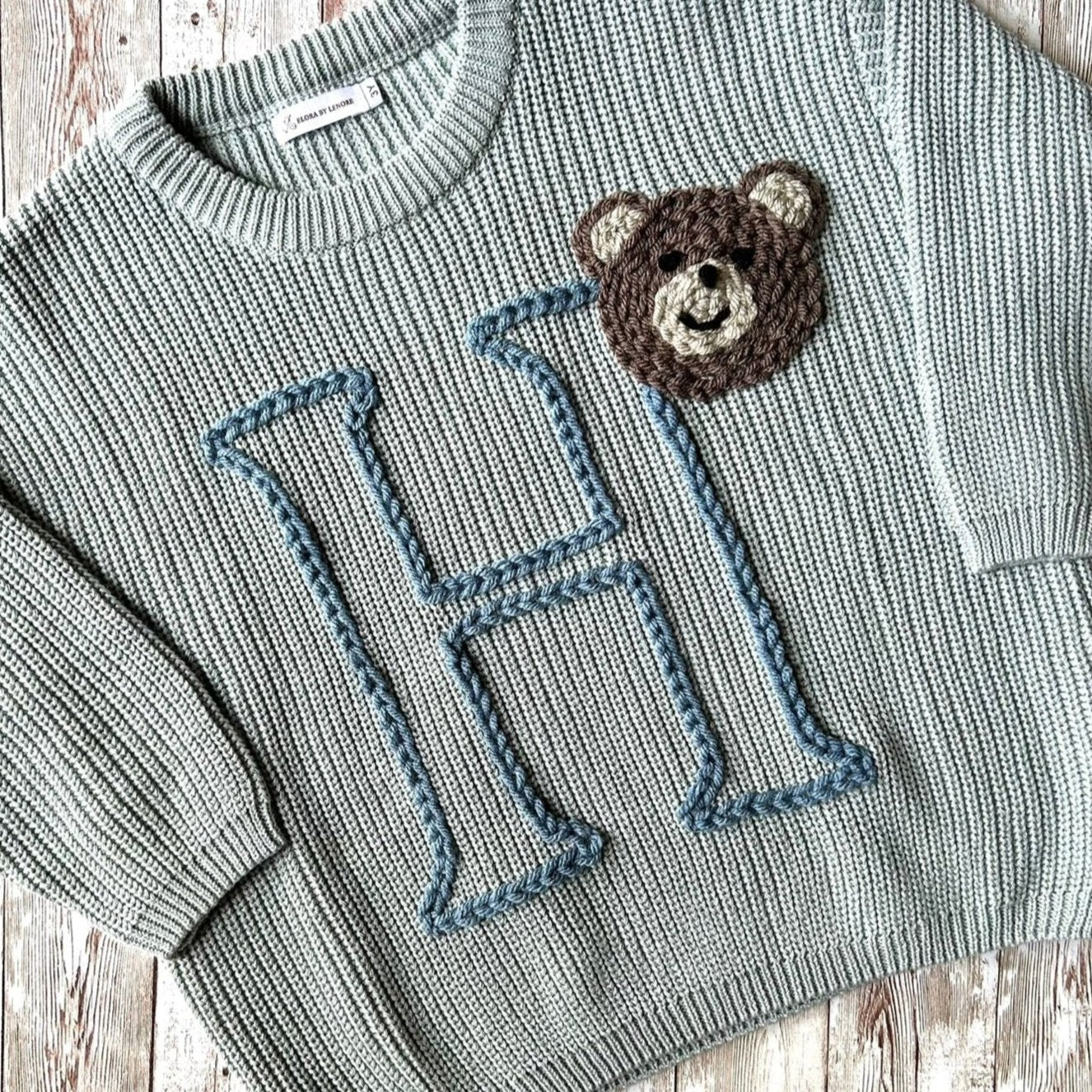 Single Letter Custom Knit Jumper - H