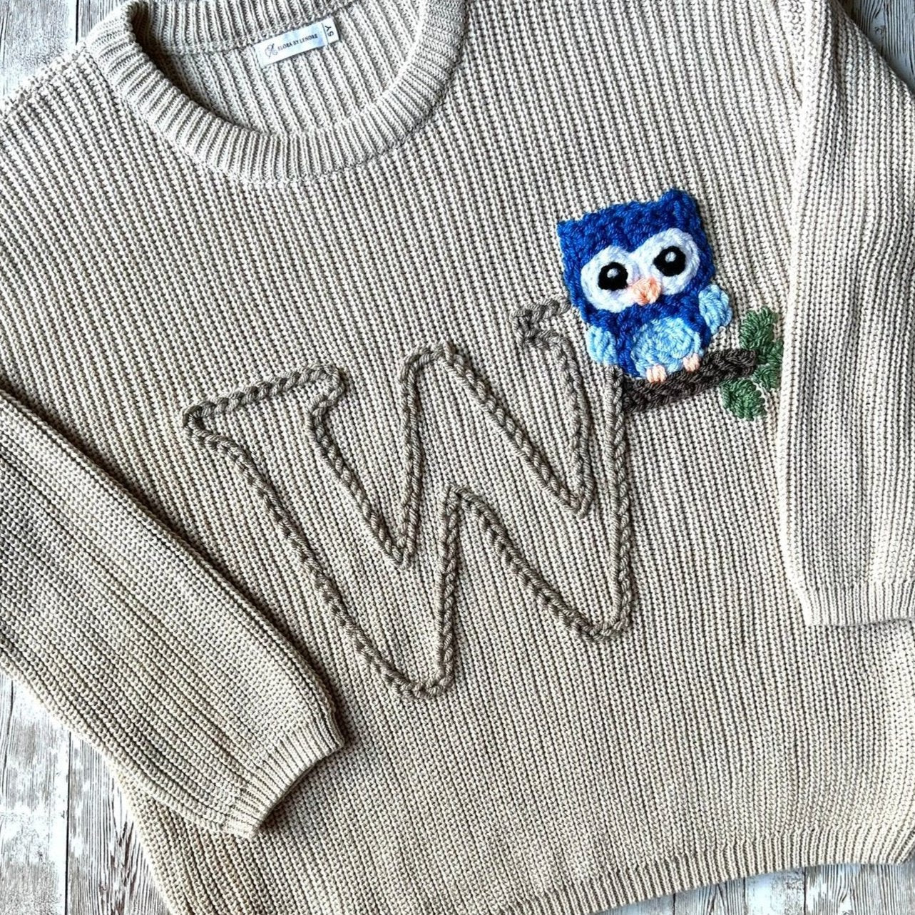 Single Letter Custom Knit Jumper - W