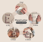 Step-by-step guide for using 'Floral Letter Stick & Stitch' DIY Embroidery Kit